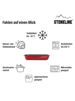Auflaufform in Rot - (L)23 x (B)15 cm