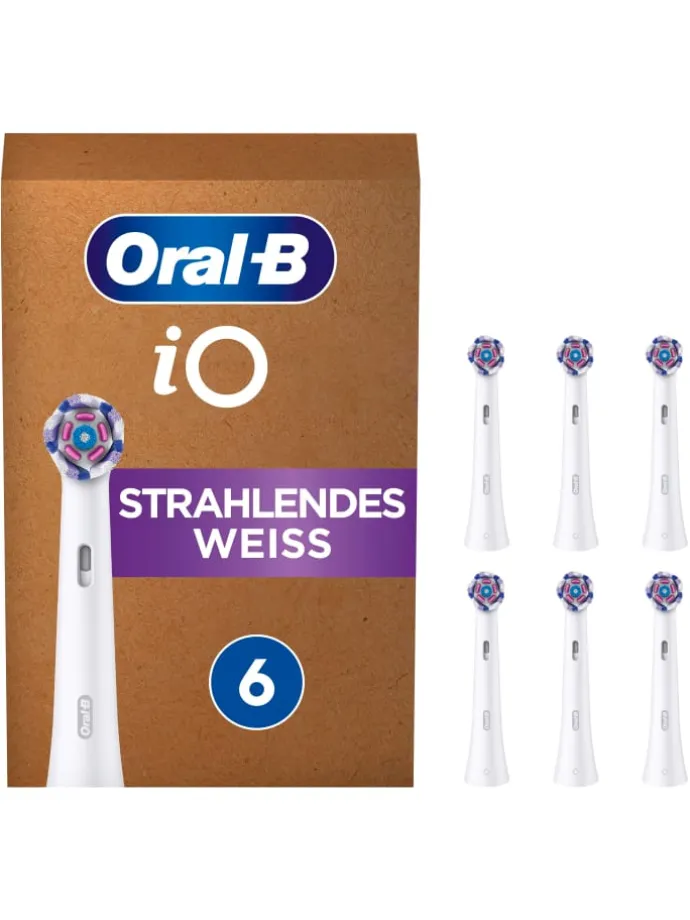 Aufsteckbürsten "iO - Strahlendes Weiß" in Weiß (6er-Pack)