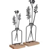 Aufsteller Blumenvase 2er Set in Schwarz