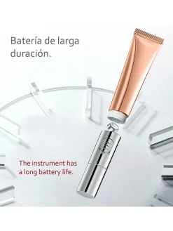 Augenkonturen-Massagegerät in Silber/ Gold