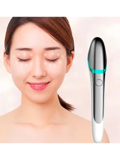 Augenmassagegerät in Weiß/ Silber