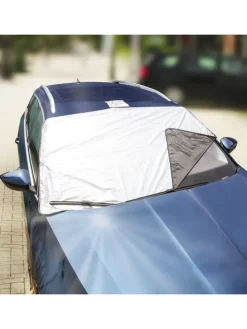 Auto-Scheibenabdeckung in Schwarz/ Silber - (L)96 x (B)156 cm