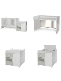 Baby- und Kinderbett Mini Max in grün