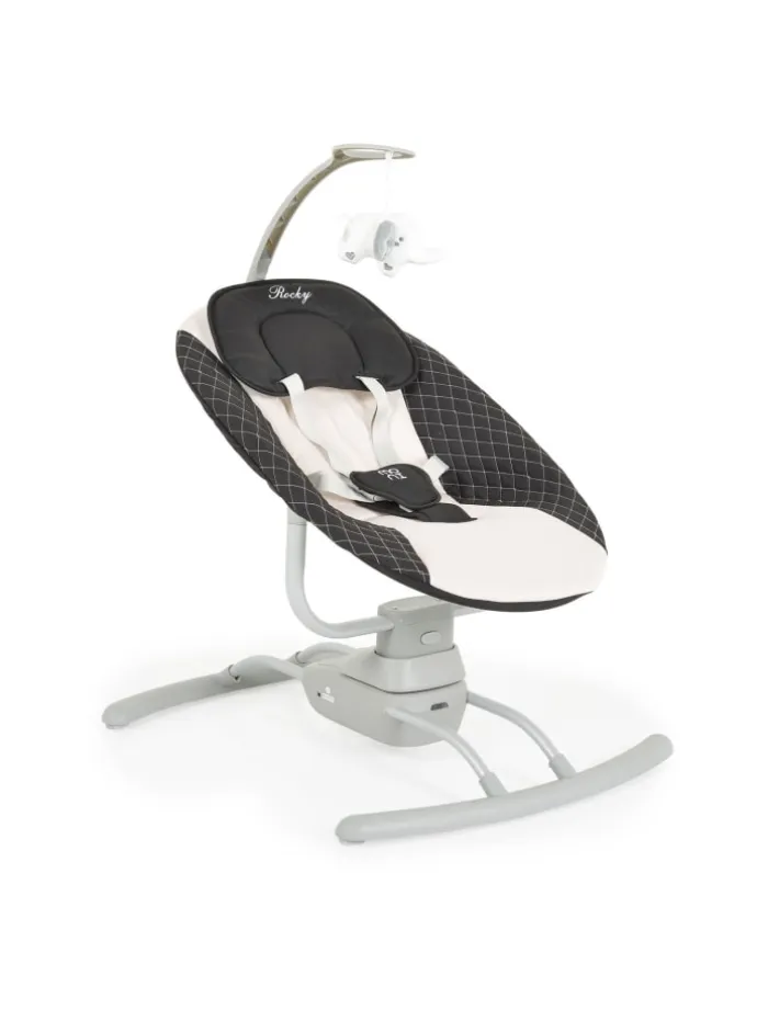 Babywippe elektrisch Rocky Kissen in natur