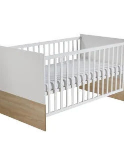 Babyzimmer Set Gabriella 2-tlg. Bicolor mit Babybett & Kommode