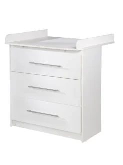Babyzimmer Set Maren Weiß mit Bett & Kommode mit 3 Schubladen