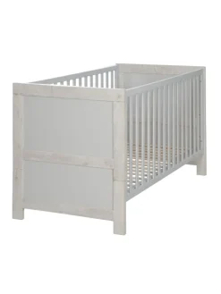 Babyzimmer Set Mila Grau mit Kinderbett & Wickelkommode