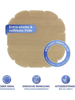 Backfolien-Zuschnitt in Hellbraun - Ø 40 cm