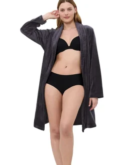 Bademantel in Anthrazit