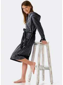 Bademantel in Dunkelblau