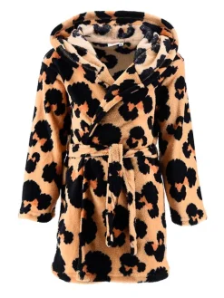 Bademantel "Minnie" in Beige/ Schwarz