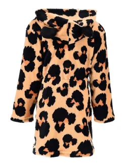 Bademantel "Minnie" in Beige/ Schwarz