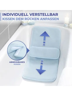 Badematte in Hellblau - (L)80 x (B)40 cm