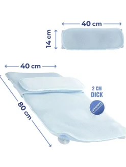 Badematte in Hellblau - (L)80 x (B)40 cm