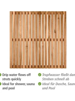 Baderost in Hellbraun - (L)55 x (B)55 cm