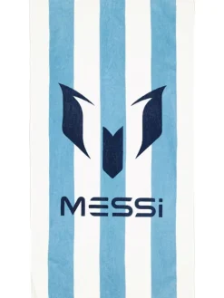 Badetuch in Weiß/ Hellblau - (B)50 x (H)100 cm