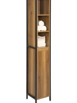 Badezimmer-Hochschrank in Braun - (B)30 x (H)168 x (T)28cm