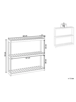 Badezimmerregal PADUCAH in Braun - (W) 60 x (H) 54 x (L) 15 cm