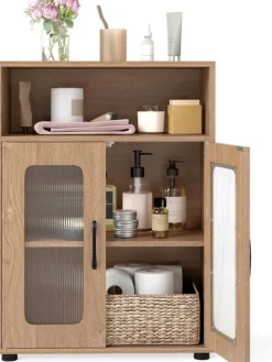 Badezimmerschrank 60 x 30 x 83 cm in Hellbraun