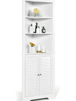 Badezimmerschrank Ecke in Weiß