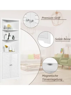 Badezimmerschrank Ecke in Weiß