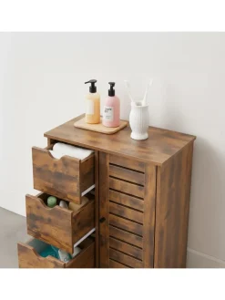 Badezimmerschrank in Braun - (B)60 x (H)80 x (T)30 cm