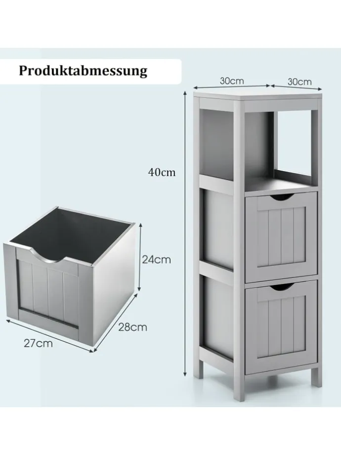 Badezimmerschrank in Grau