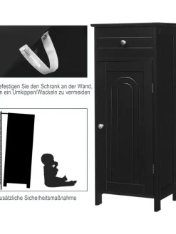 Badezimmerschrank in Schwarz