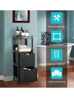 Badezimmerschrank in Schwarz