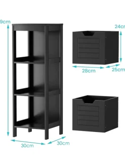 Badezimmerschrank in Schwarz