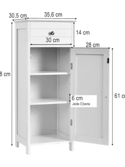 Badezimmerschrank in Weiß