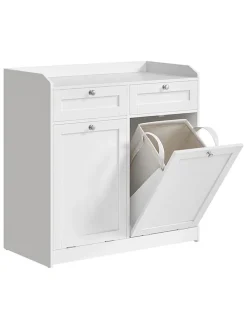 Badezimmerschrank in Weiß - (B)78,9 x (H)80,2 x (T)40 cm