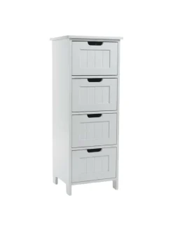 Badezimmerschrank in Weiß - (B)30 x (H)82 x (T)30 cm