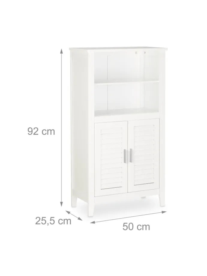 Badezimmerschrank in Weiß - (B)50 x (H)92 x (T)25,5 cm