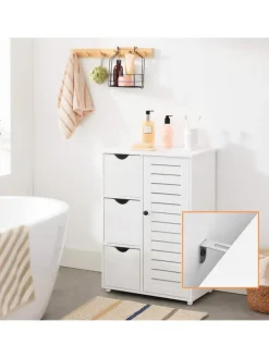 Badezimmerschrank in Weiß - (B)60 x (H)80 x (T)30 cm