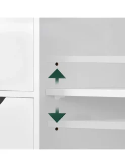 Badezimmerschrank in Weiß - (B)60 x (H)80 x (T)30 cm