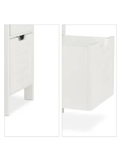 Badezimmerschrank in Weiß - (B)30 x (H)144 x (T)30 cm