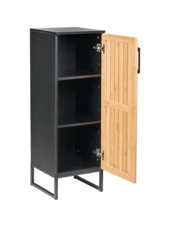 Badezimmerschrank MISCANTI in Braun/Schwarz - (W) 30 x (H) 90 x (L) 30 cm