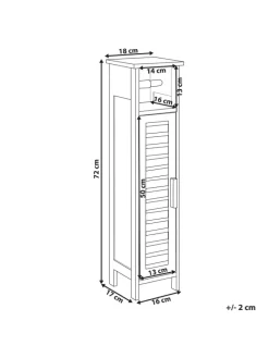 Badezimmerschrank OLATHE in Weiß - (W) 18 x (H) 72 x (L) 17 cm