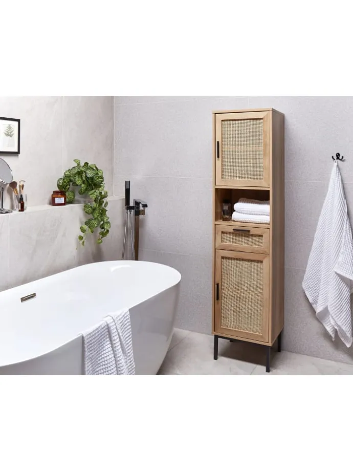 Badezimmerschrank ROSELL in /Braun - (W) 40 x (H) 165 x (L) 36 cm