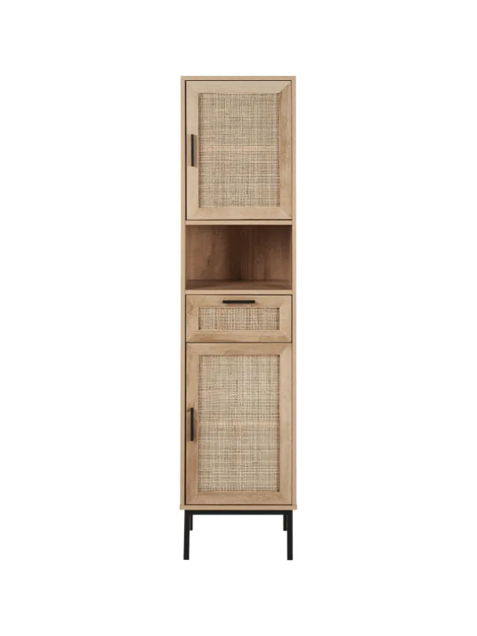 Badezimmerschrank ROSELL in /Braun - (W) 40 x (H) 165 x (L) 36 cm