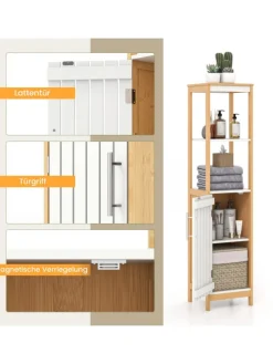 Badezimmerschrank 30x30x129cm in Beige