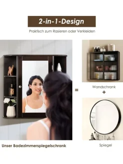 Badezimmerspiegelschrank in Braun