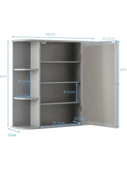 Badezimmerspiegelschrank in Grau