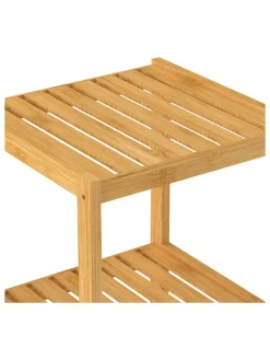 Badezimmer-Standregal in Hellbraun - (B)33 x (H)140 x (T)33 cm