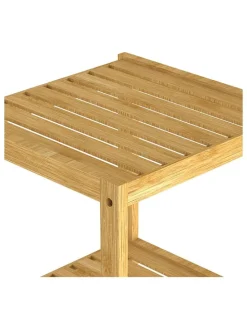 Badezimmer-Standregal in Hellbraun - (B)33 x (H)110 x (T)33 cm