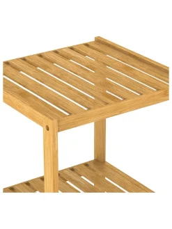 Badezimmer-Standregal in Hellbraun - (B)33 x (H)80 x (T)33 cm