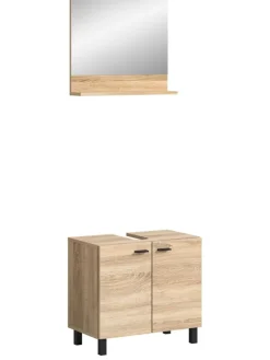 Badkombination in Eiche Sonoma Nachbildung - (B) 57 x (H) 186 x (T) 33