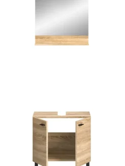 Badkombination in Eiche Sonoma Nachbildung - (B) 57 x (H) 186 x (T) 33