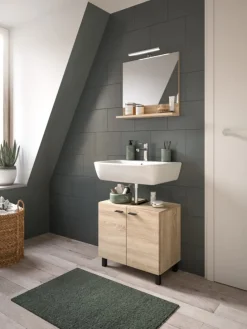 Badkombination in Eiche Sonoma Nachbildung - (B) 57 x (H) 186 x (T) 33